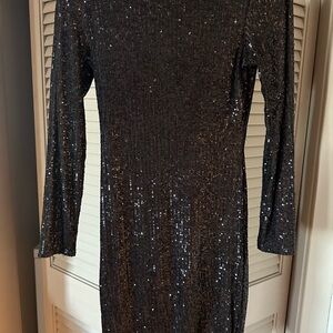 Black sequin dress